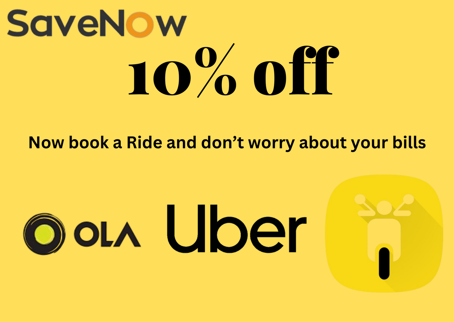 Online Ride Booking Coupons, Bill Range: ₹100 to ₹300, Validity: 1 Week, 1 Ride a Day